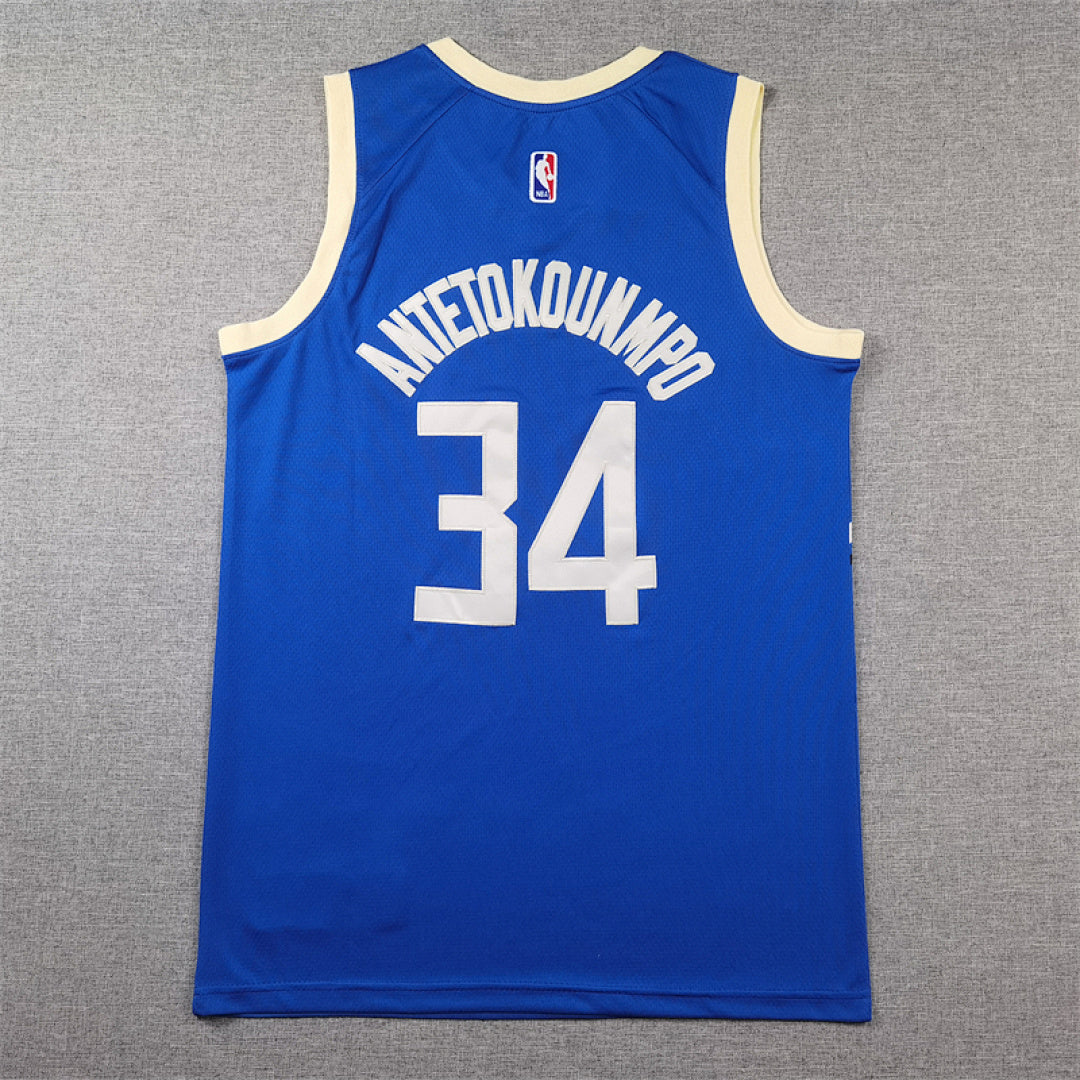 Giannis Antetokounmpo# 34 Milwaukee Bucks 2025 City Edition Swingman Embroidered Jersey