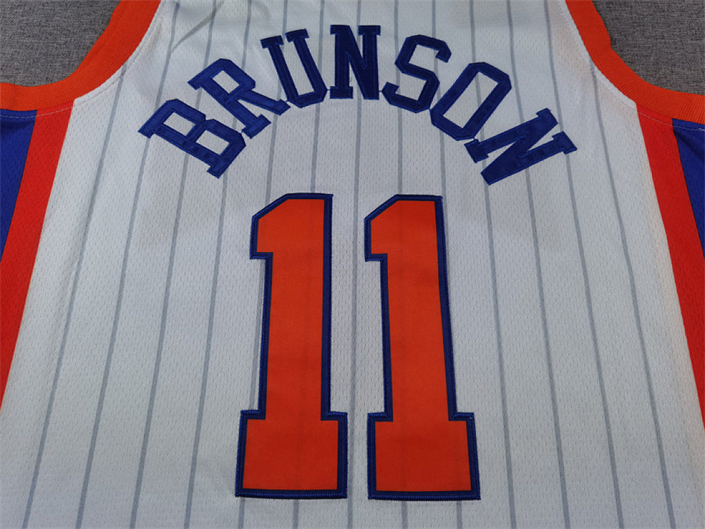 Jalen Brunson#11 New York Knicks 2025 White City Edition Swingman Embroidered Jersey