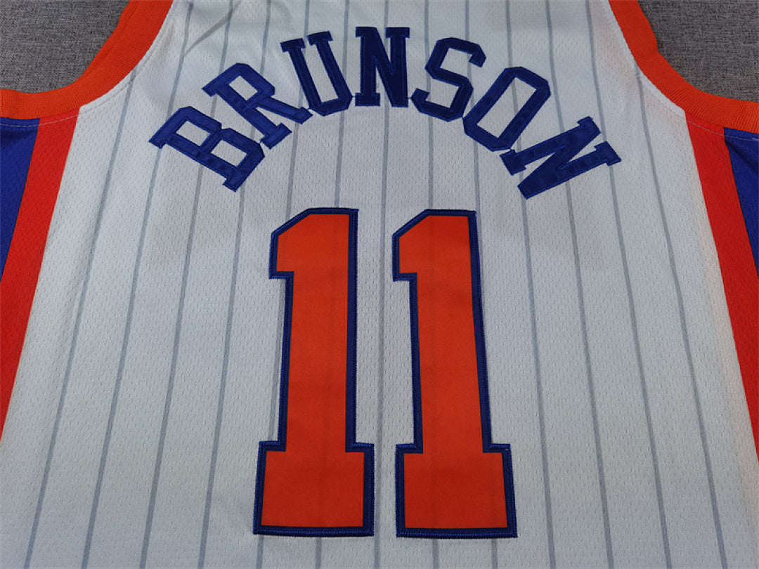 Jalen Brunson#11 New York Knicks 2025 White City Edition Swingman Embroidered Jersey