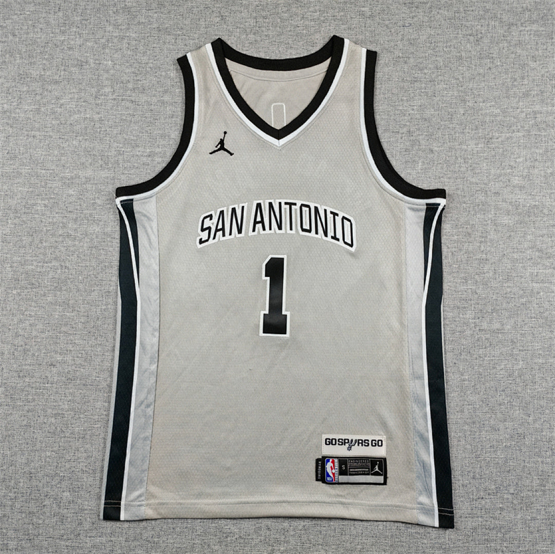 Youth Victor Wembanyama San Antonio Spurs #1 Statement Edition  Embroidered Jersey
