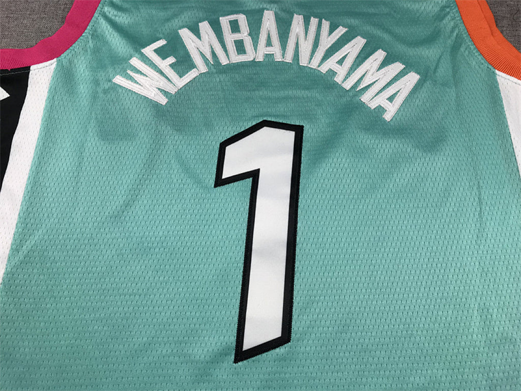 Victor Wembanyama #1 San Antonio Spurs 2023 City Edition Swingman Embroidered Jersey