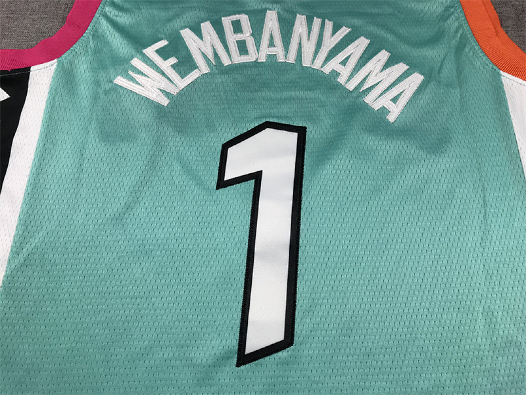 Victor Wembanyama #1 San Antonio Spurs 2023 City Edition Swingman Embroidered Jersey