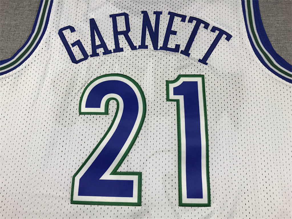 Kevin Garnett #21 Minnesota Timberwolves  1995-96 Throwback Embroidered Jersey