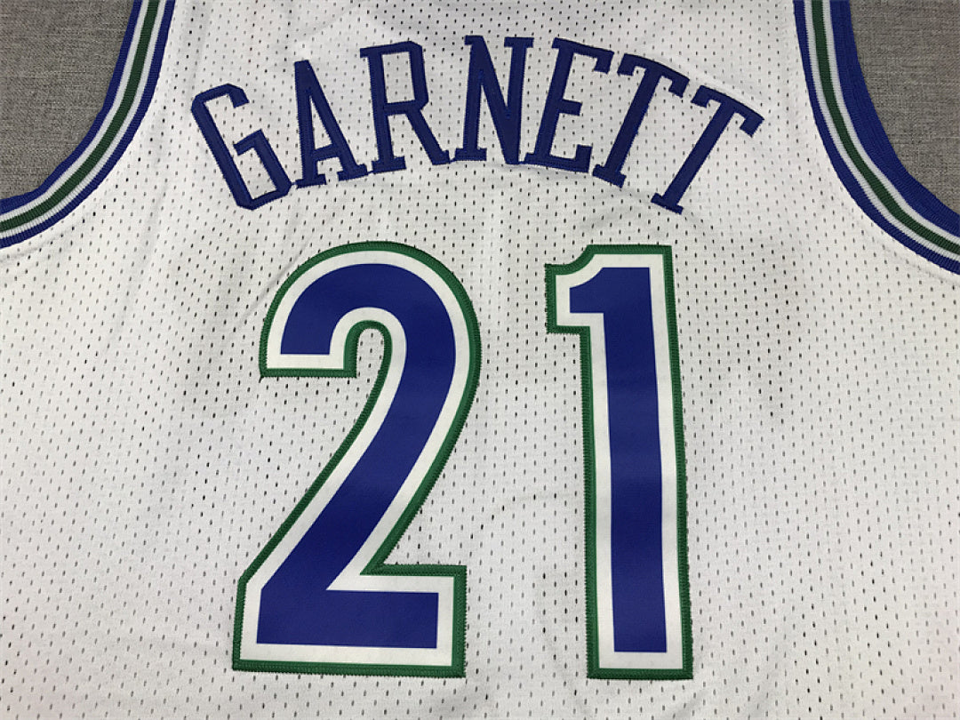 Kevin Garnett #21 Minnesota Timberwolves  1995-96 Throwback Embroidered Jersey