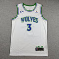 Minnesota Timberwolves Stephon Marbury #3 White Jersey – Embroidered