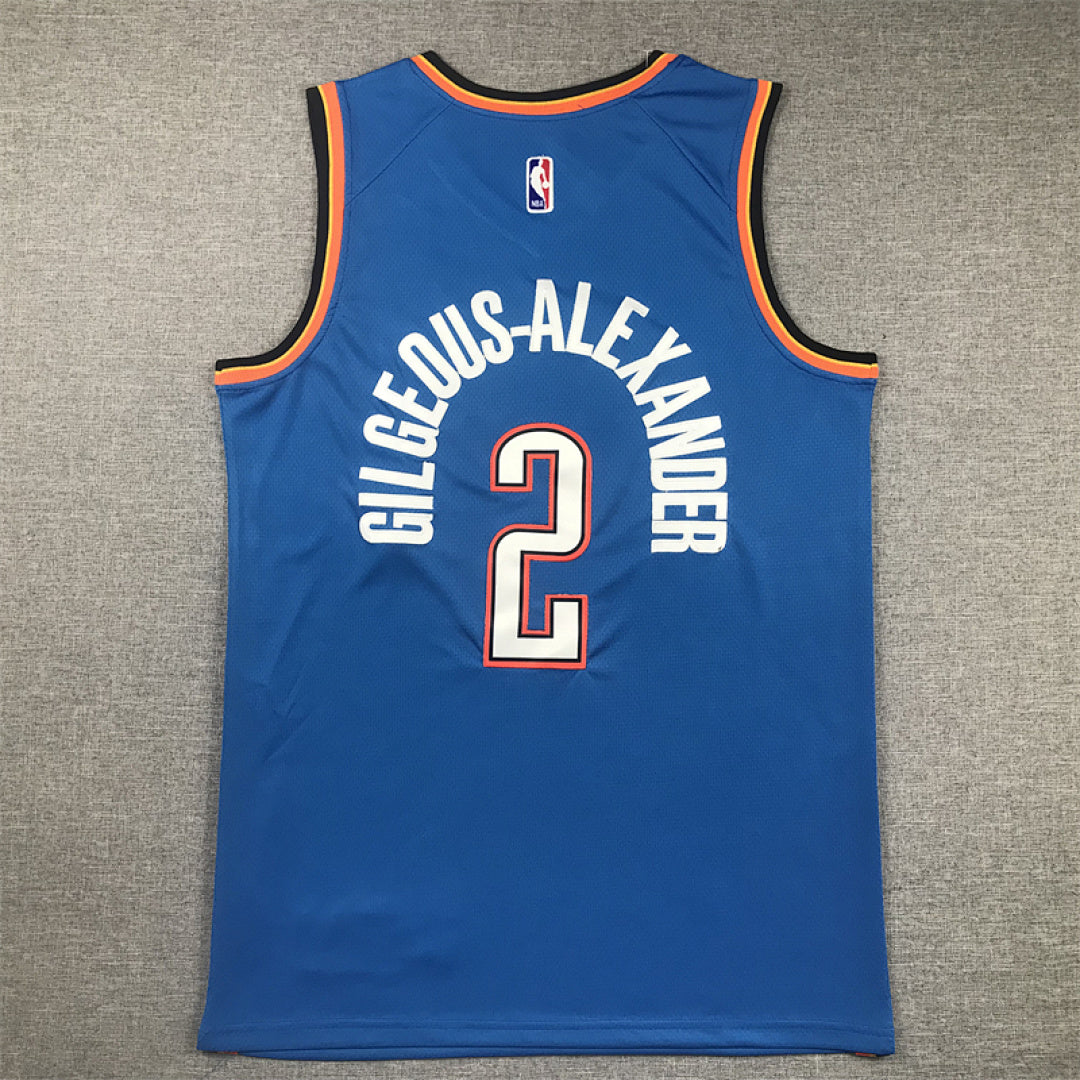 Shai Gilgeous-Alexander#2 Oklahoma City Thunder City Edition Swingman Embroidered Jersey