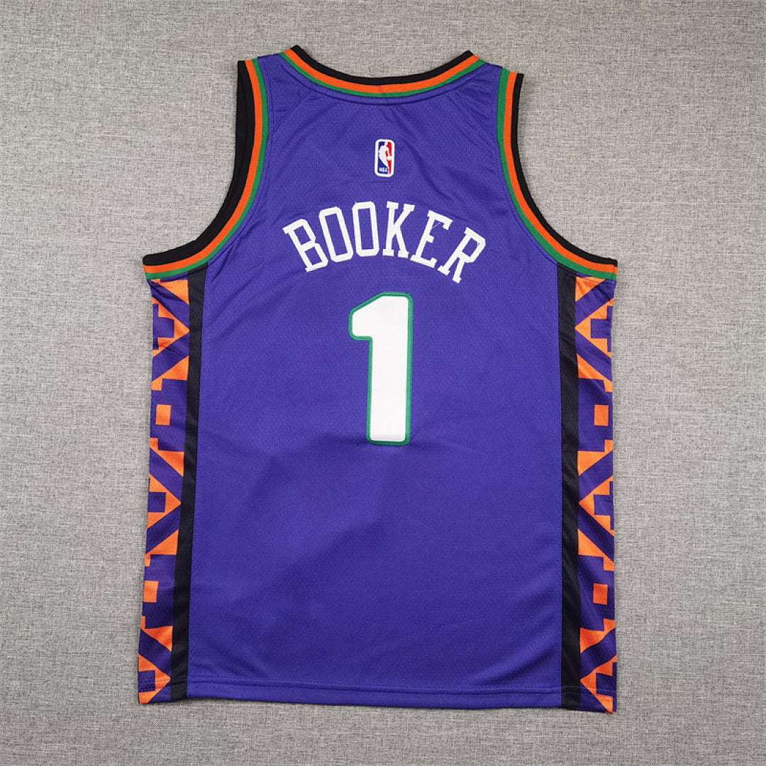 Youth Devin Booker Phoenix Suns #1 City Edition Swingman Embroidered Jersey