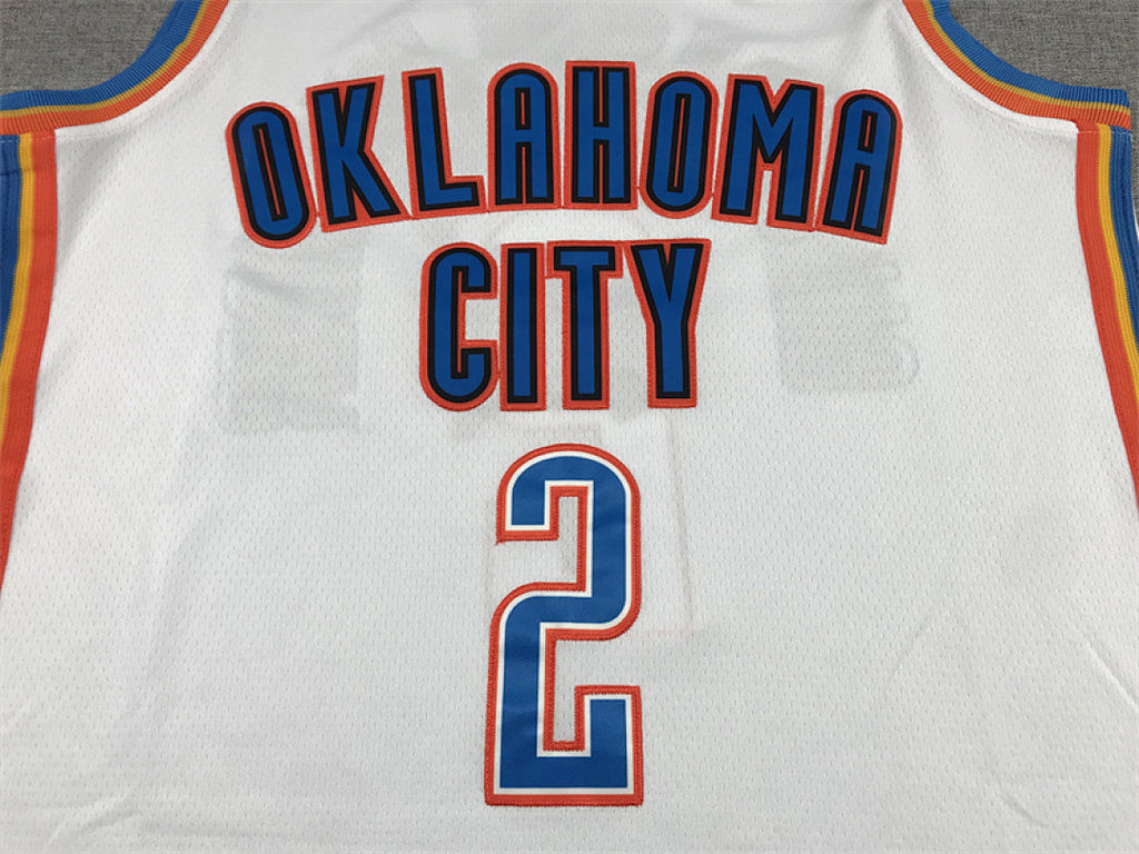 Shai Gilgeous-Alexander#2 Oklahoma City Thunder White City Edition Swingman Embroidered Jersey