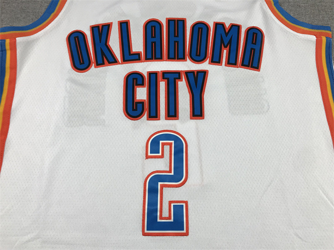 Shai Gilgeous-Alexander#2 Oklahoma City Thunder White City Edition Swingman Embroidered Jersey