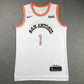 Victor Wembanyama #1 San Antonio Spurs White City Edition Swingman Embroidered Jersey