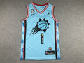 Devin Booker #1 Phoenix Suns Blue City Edition Swingman Embroidered Jersey