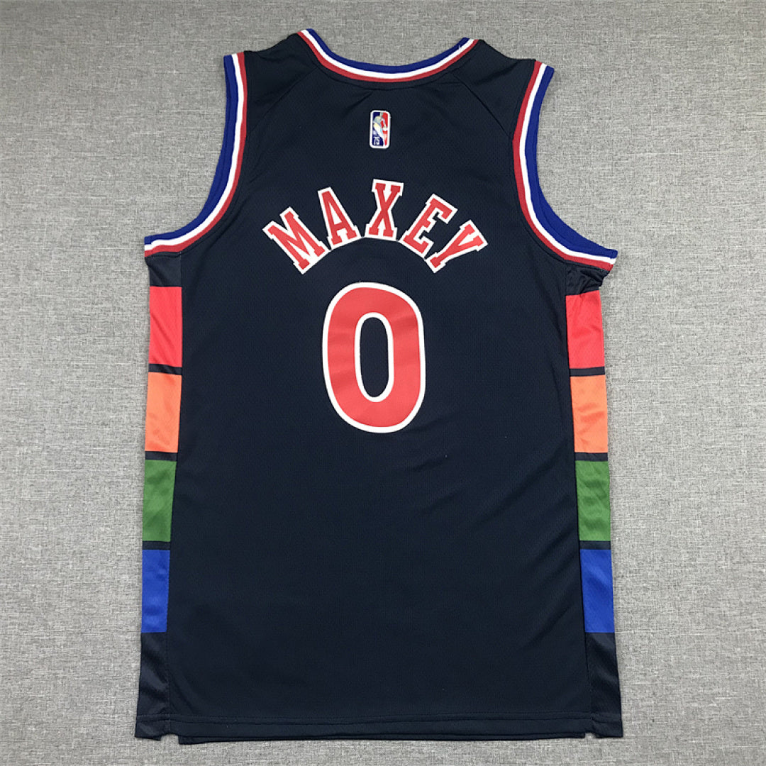 Tyrese Kendrid Maxey #0 Philadelphia 76ers  City Edition Swingman Embroidered Jersey