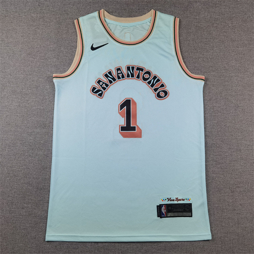 Victor Wembanyama #1 San Antonio Spurs 2025 City Edition Swingman Embroidered Jersey