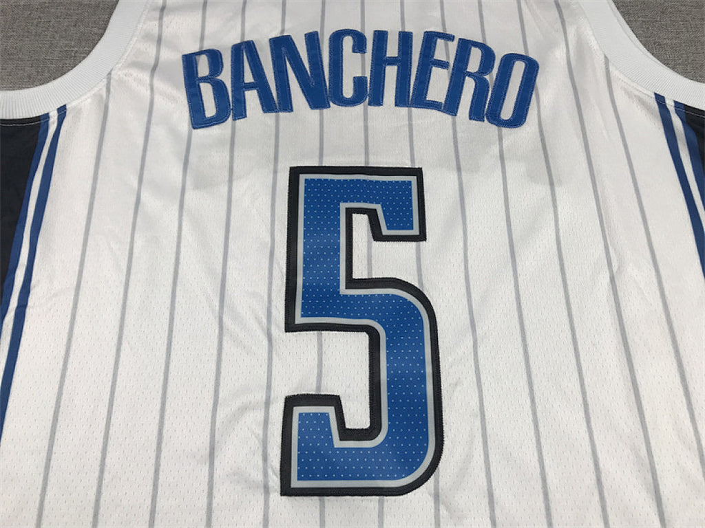 Paolo Banchero#5 Orlando Magic White City Edition Swingman Embroidered Jersey