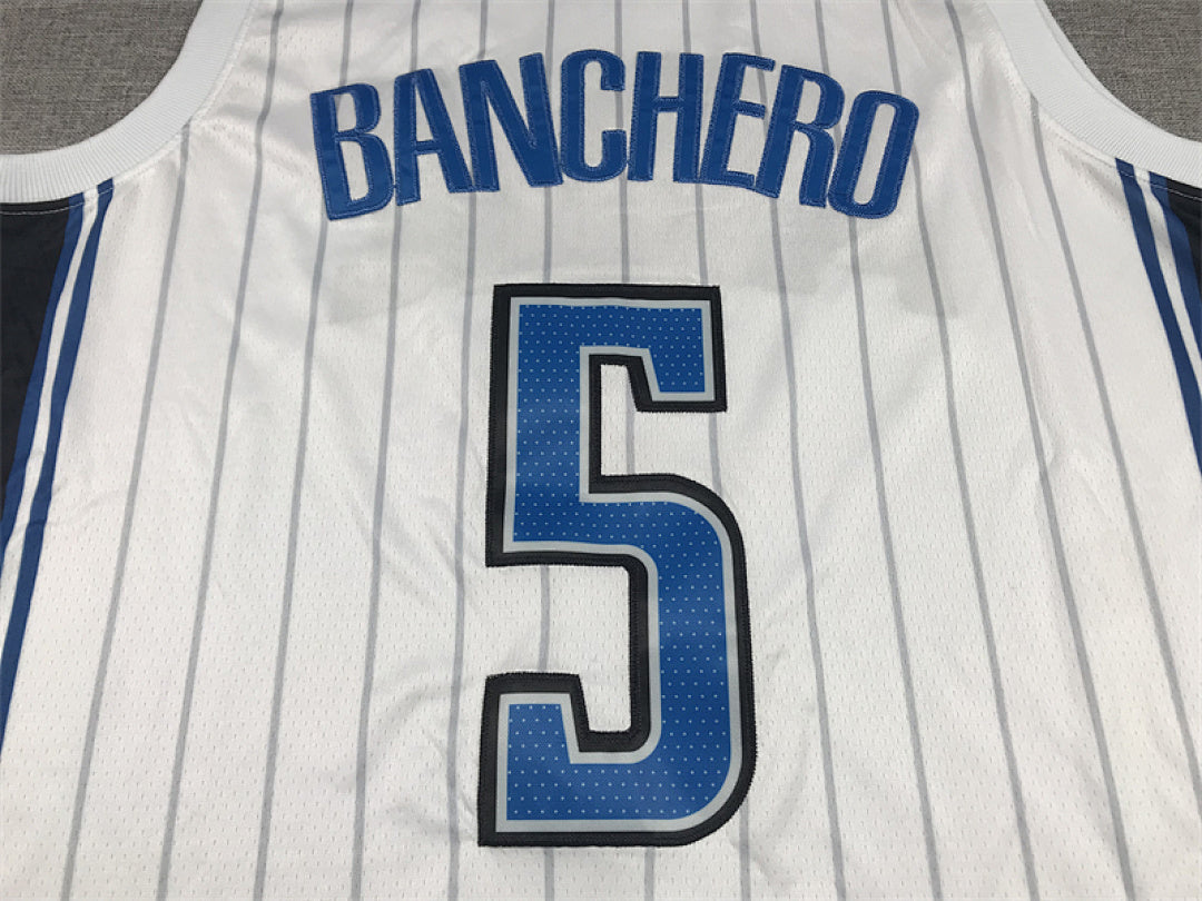 Paolo Banchero#5 Orlando Magic White City Edition Swingman Embroidered Jersey