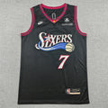 Philadelphia 76ers Jaylen Brown #7 Black Jersey – Embroidered