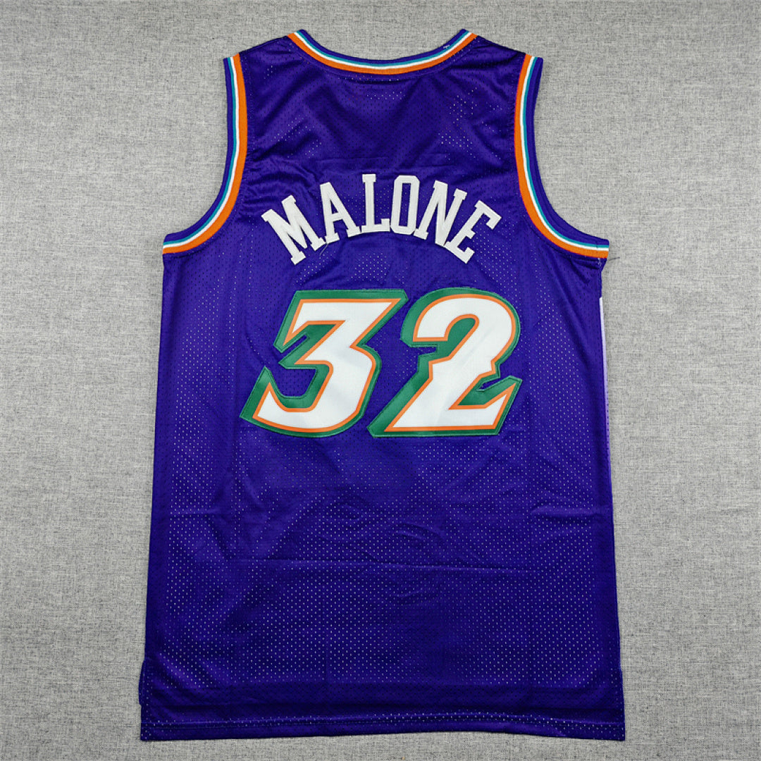 Utah Jazz Karl Malone #32 Throwback 1996-97 Purple Embroidered Jersey