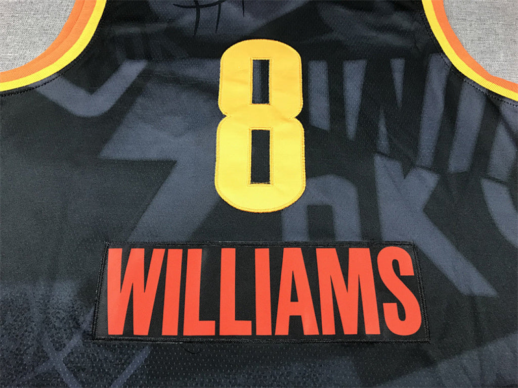 Jalen Williams#8 Oklahoma City Thunder 2024 Black City Edition Swingman Embroidered Jersey