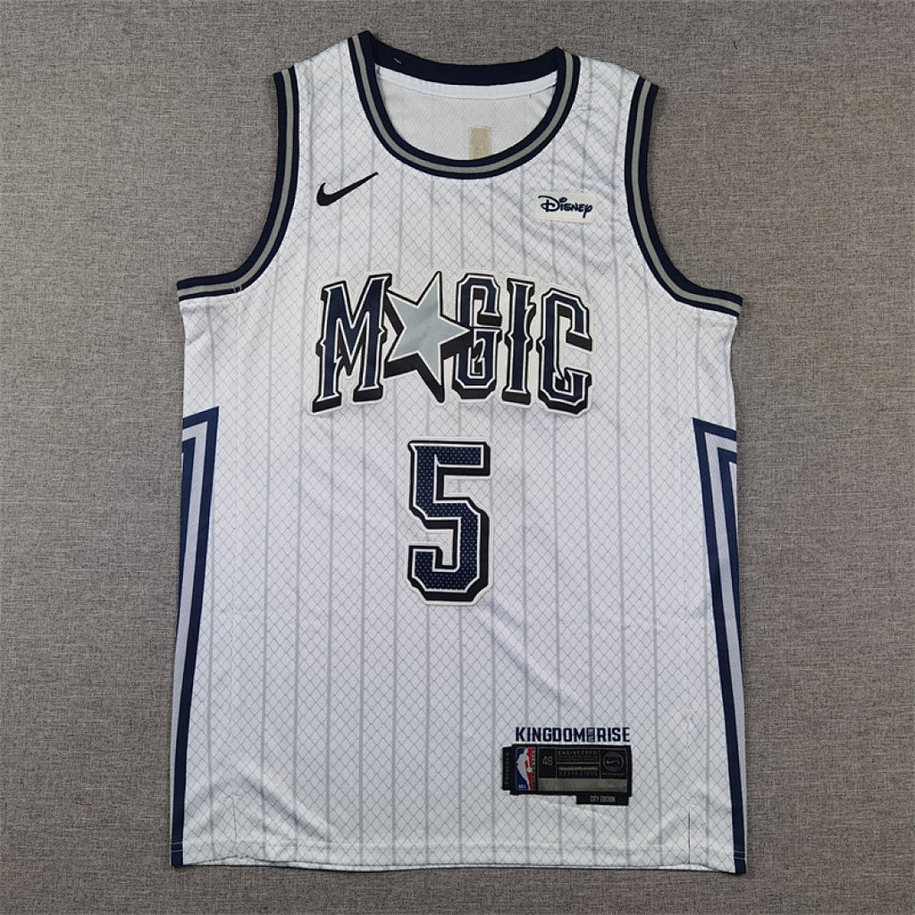 Paolo Napoleon James Banchero#5 Orlando Magic 2025 White City Edition Swingman Embroidered Jersey