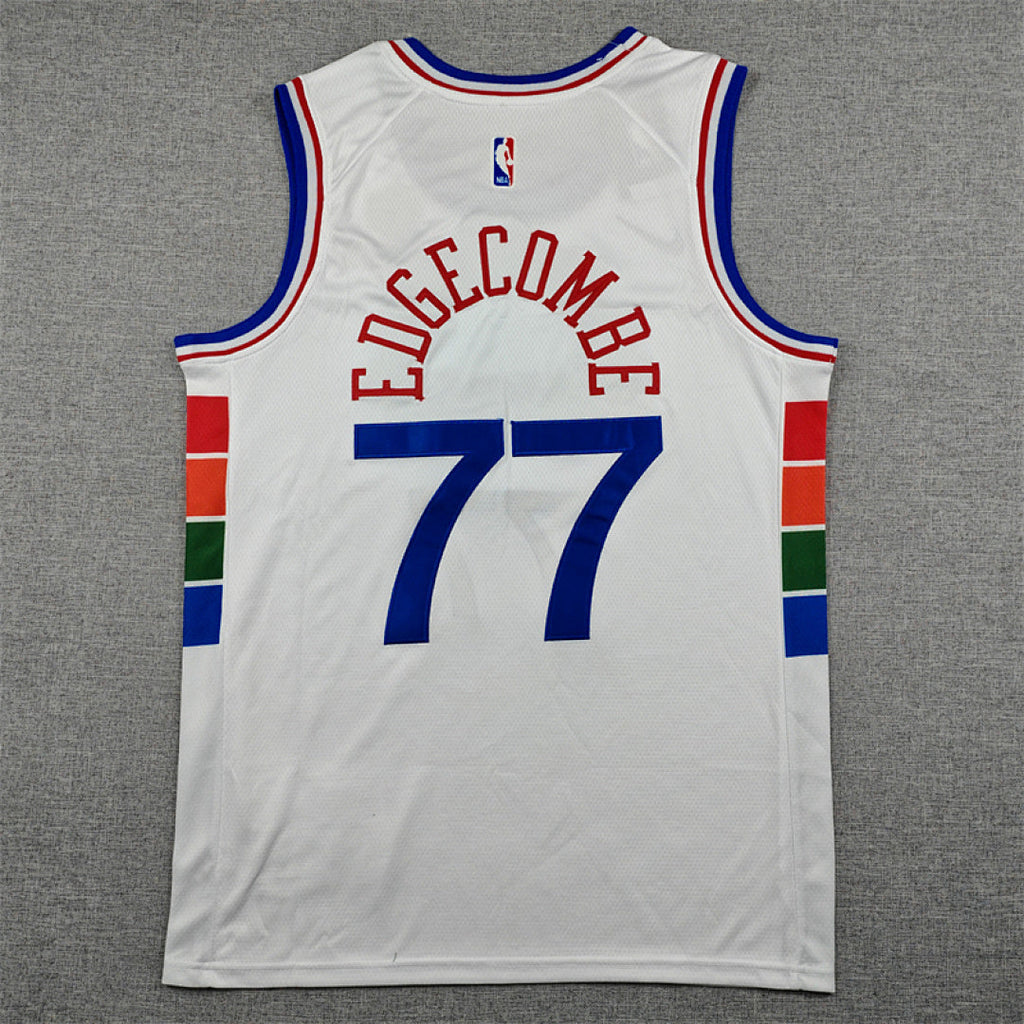 V. J. Edgecombe #77 Philadelphia 76ers 2025 White City Edition Swingman Embroidered Jersey