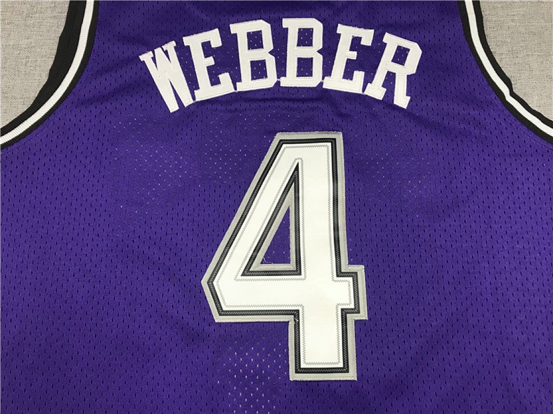 Chris Webber #4 Sacramento Kings 1998-99 Throwback Embroidered Jersey