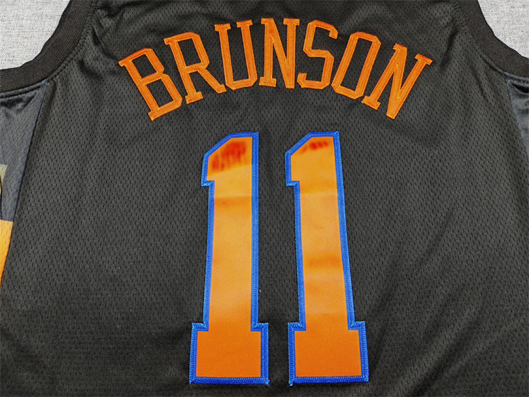 Jalen Brunson#11 New York Knicks 2026 Black Statement Edition  Embroidered Jersey