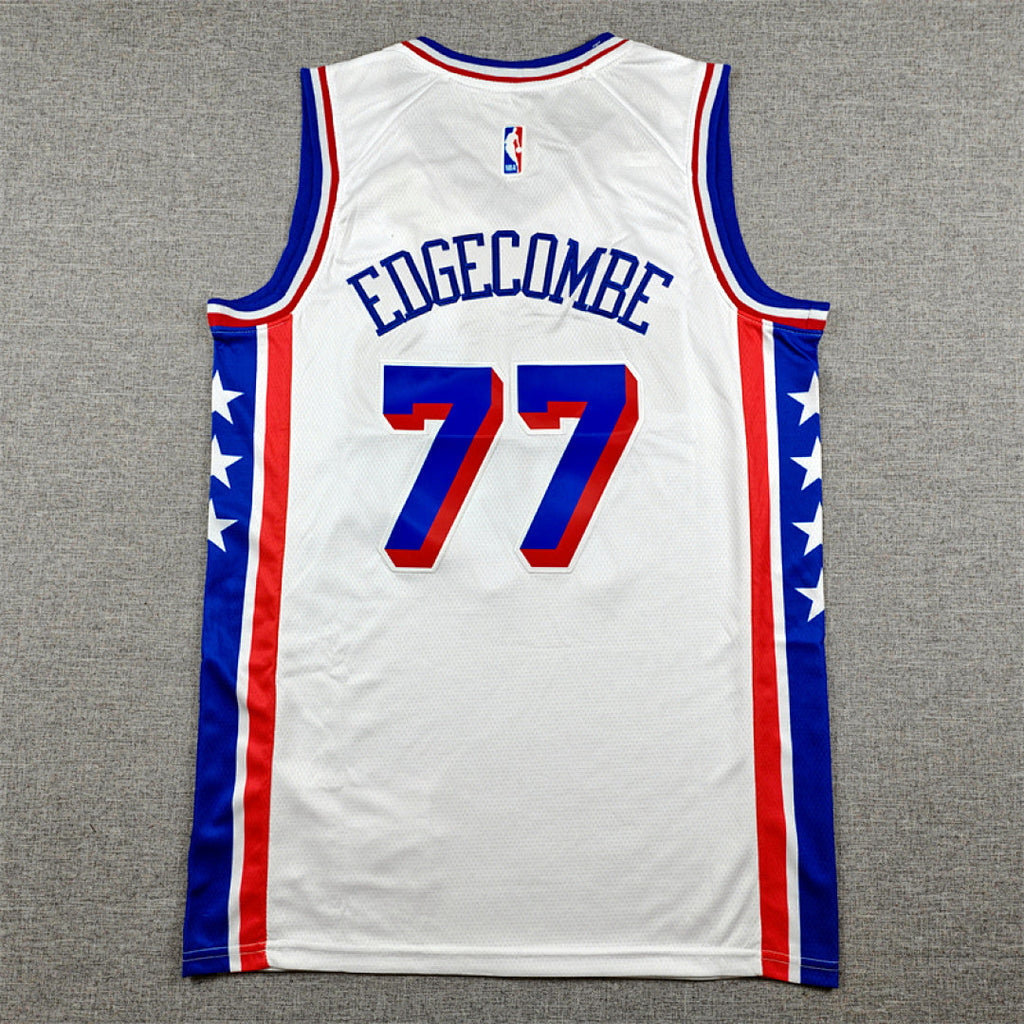 V. J. Edgecombe #77 Philadelphia 76ers White City Edition Swingman Embroidered Jersey