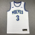 Jaden McDaniels #3 Minnesota Timberwolves White City Edition Swingman Embroidered Jersey