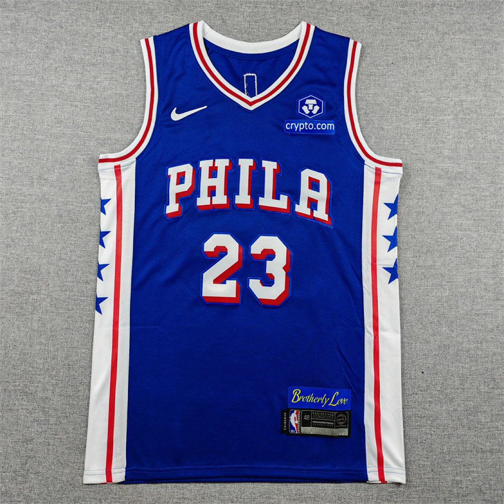 Philadelphia 76ers LeBron James #23 Blue Jersey – Embroidered