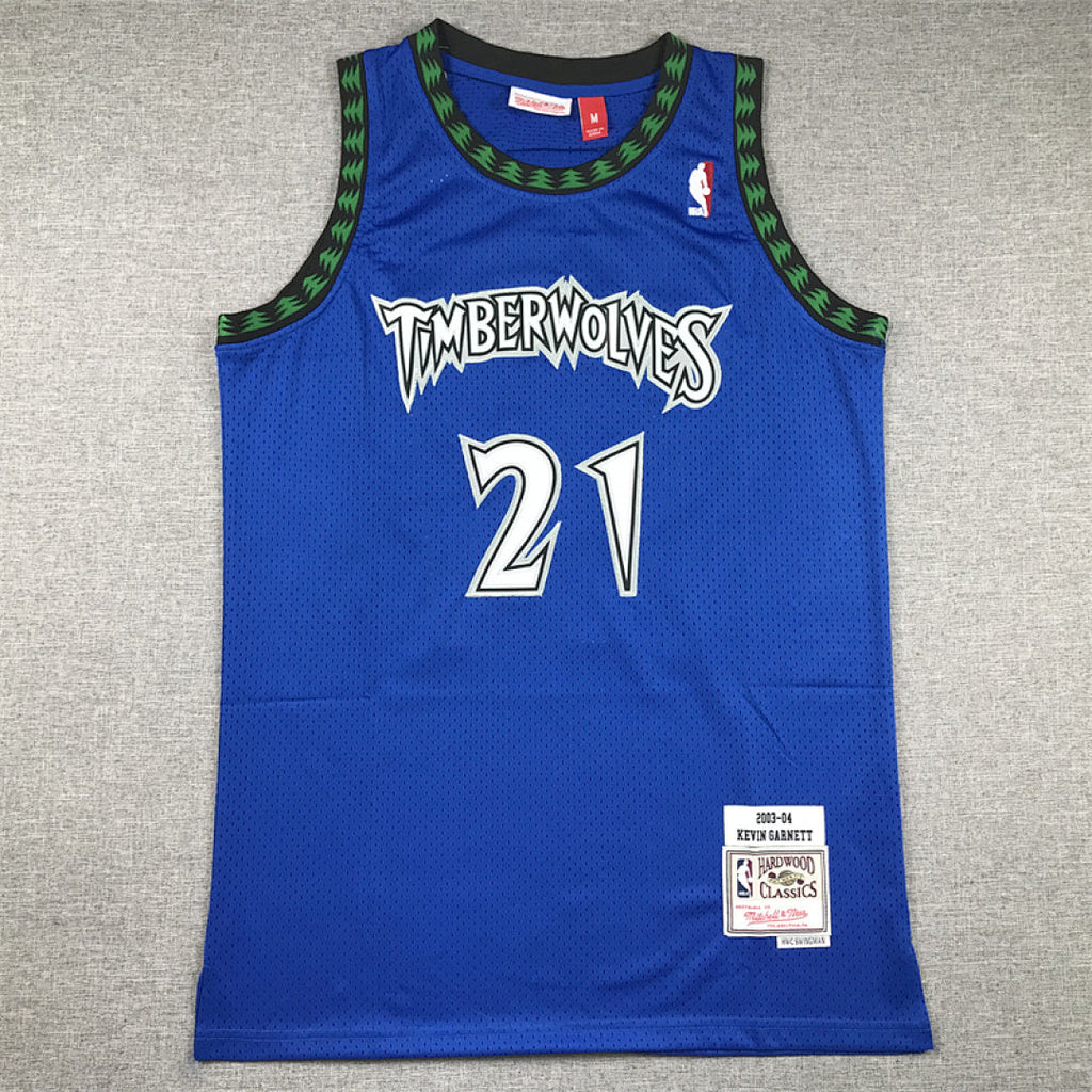 Kevin Garnett #21 Minnesota Timberwolves 2003-04 Throwback Embroidered Jersey