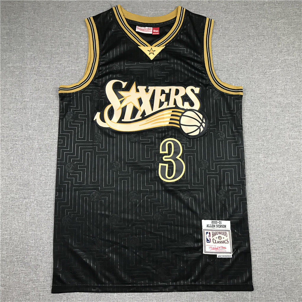 Allen Ezail Iverson #3 Philadelphia 76ers 2000-01 (Year of the Rat Limited Edition) Throwback Embroidered Jersey