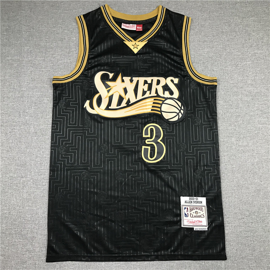 Allen Ezail Iverson #3 Philadelphia 76ers 2000-01 (Year of the Rat Limited Edition) Throwback Embroidered Jersey
