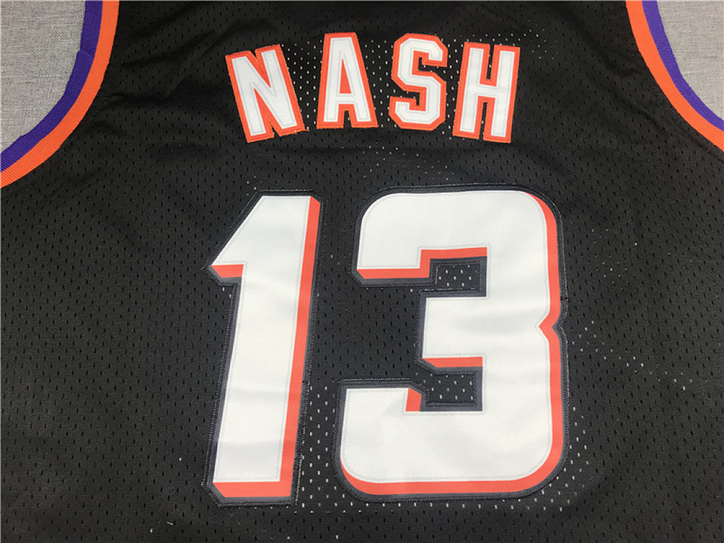 Steve Nash #13 Phoenix Suns 1996-97 Black Throwback Embroidered Jersey