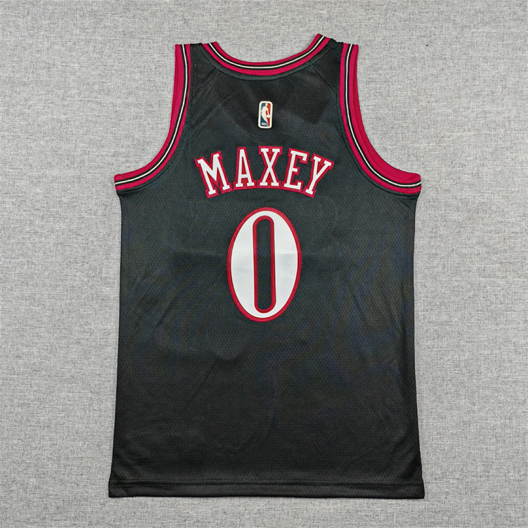 Youth Tyrese Maxey Philadelphia 76ers #0 City Edition Embroidered Jersey