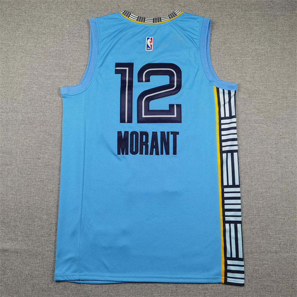 Ja Morant# 12 Memphis Grizzlies 2023 City Edition Swingman Embroidered Jersey