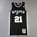 Tim Duncan #21 San Antonio Spurs Black 1998-99 Throwback Embroidered Jersey