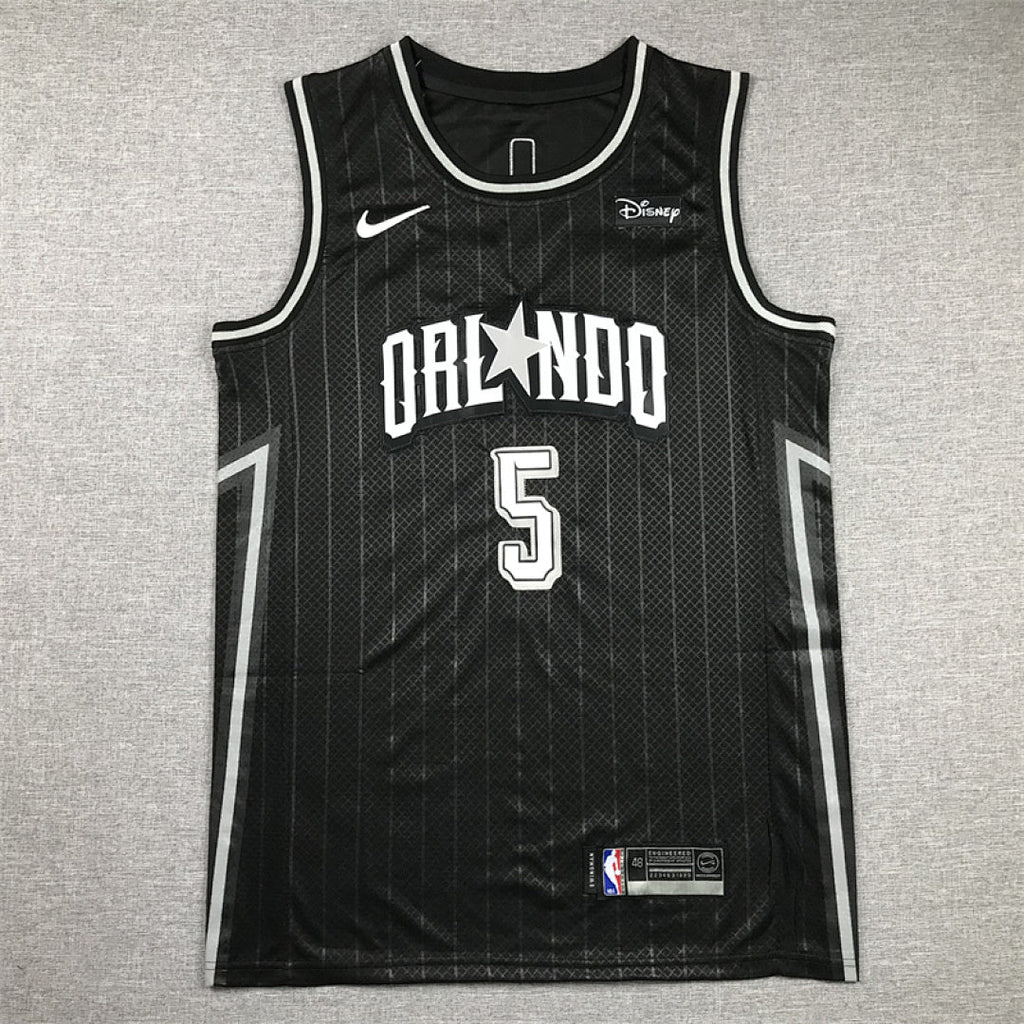 Paolo Banchero#5 Orlando Magic 2024 Black City Edition Swingman Embroidered Jersey
