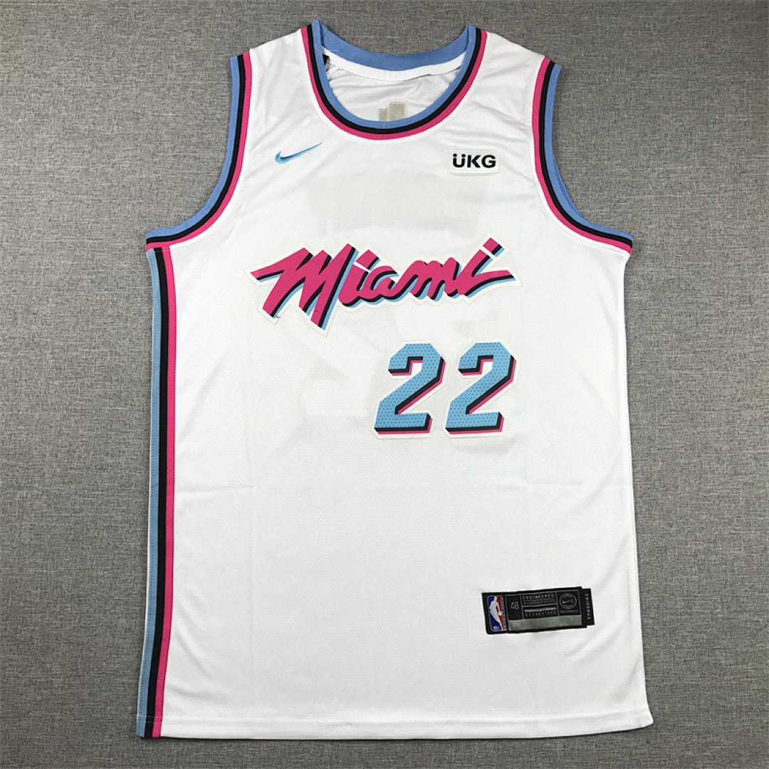 Jimmy Butler# 22 Miami Heat White City Edition Swingman Embroidered Jersey