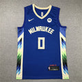 Damian Lillard# 0 Milwaukee Bucks City Edition Swingman Embroidered Jersey