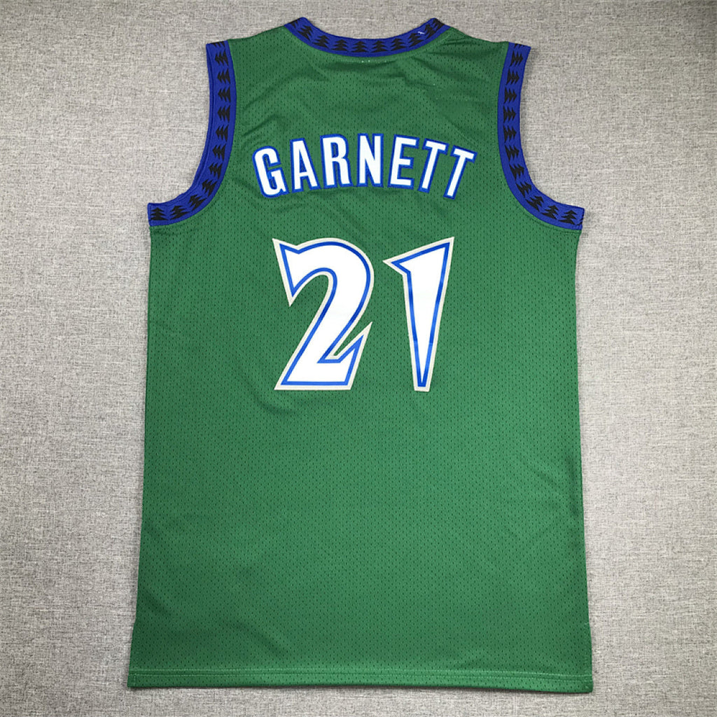 Kevin Garnett #21 Minnesota Timberwolves  1997-98 Throwback Embroidered Jersey