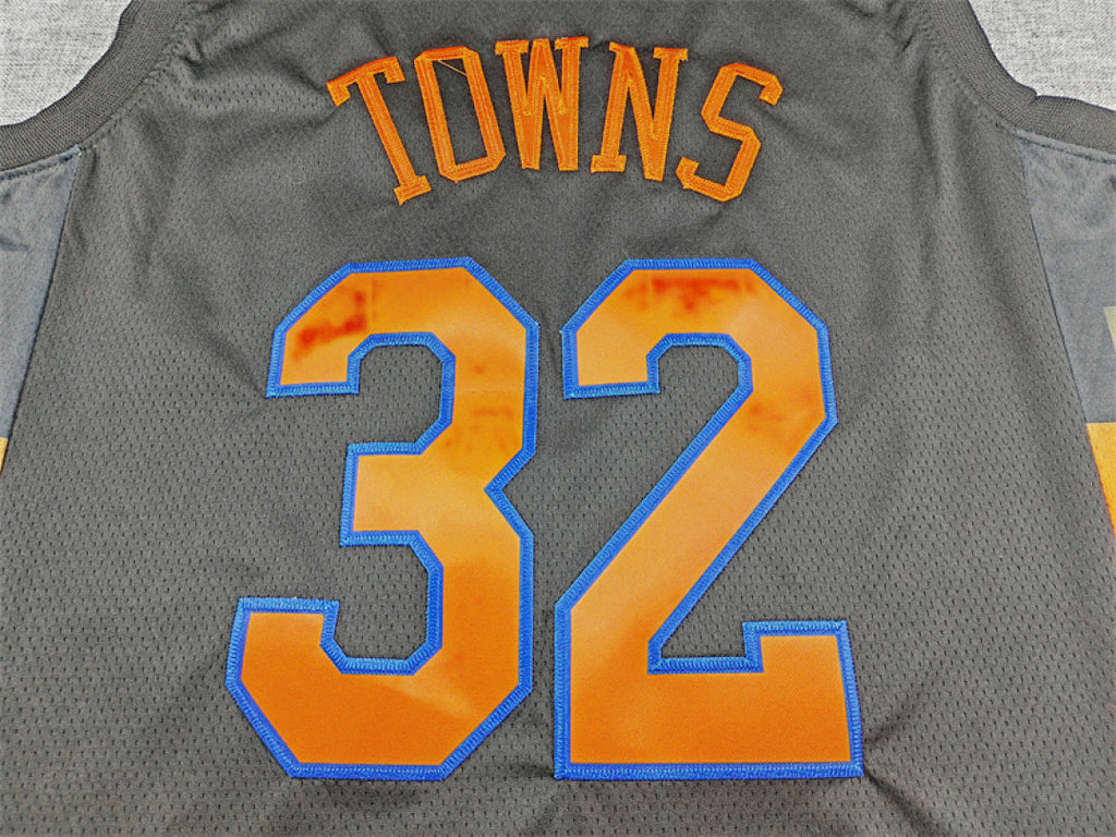 Karl-Anthony Towns#3 New York Knicks 2026 Black Statement Edition  Embroidered Jersey