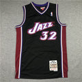 Utah Jazz Karl Malone #32 Throwback 1998-99 Black Embroidered Jersey