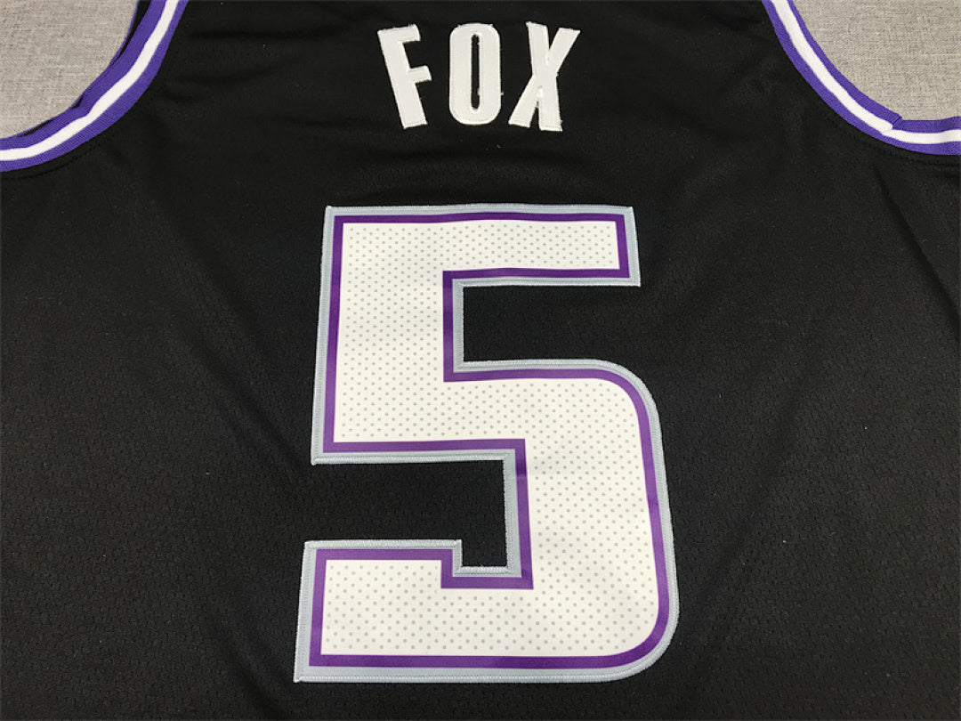 De'Aaron Fox #5 Sacramento Kings Black City Edition Swingman Embroidered Jersey