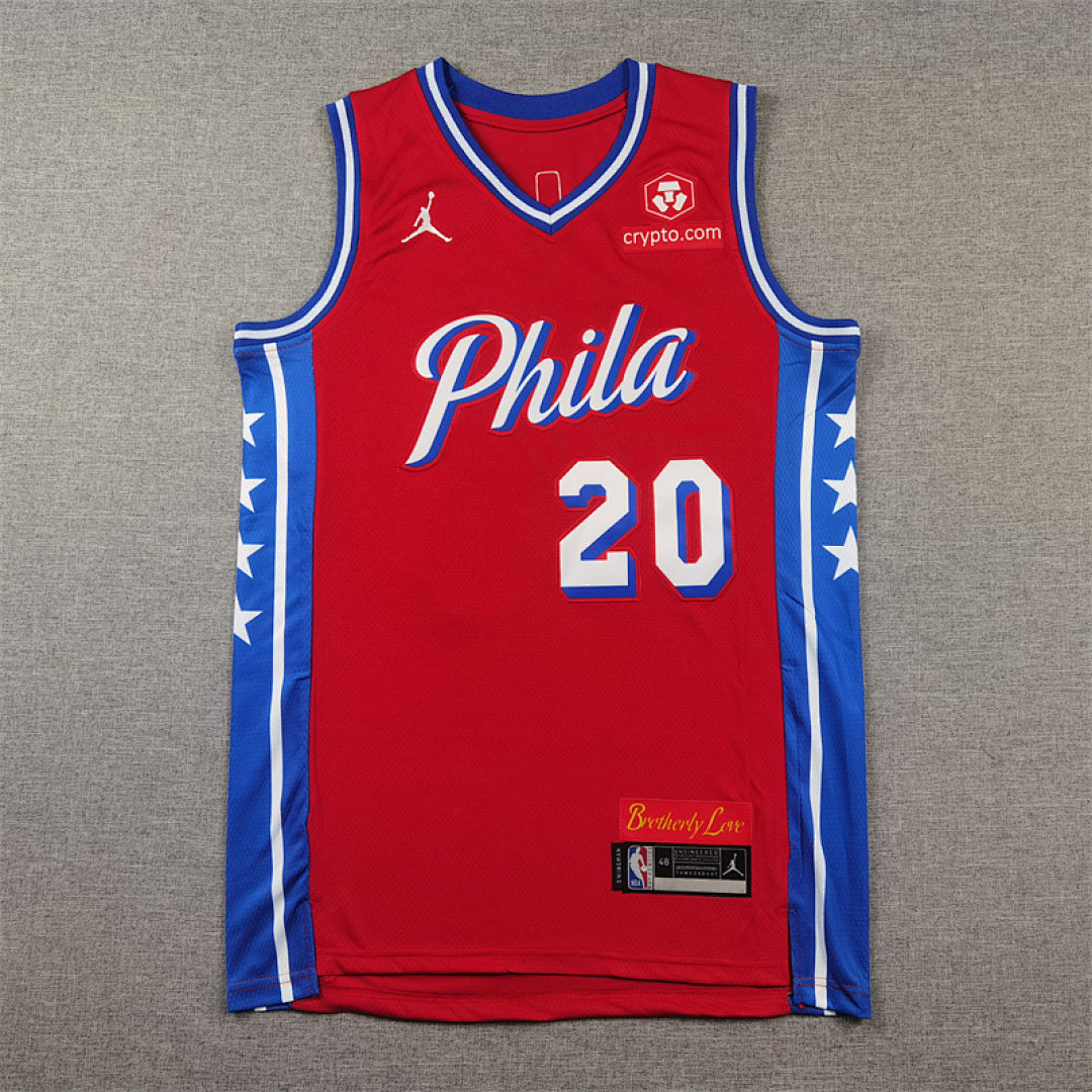 Jared McCain #20 Philadelphia 76ers City Edition Swingman Embroidered Jersey