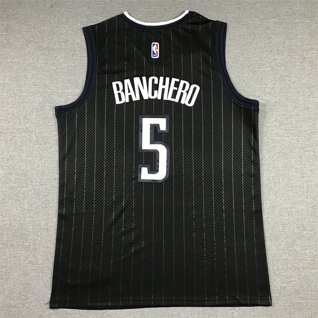 Paolo Banchero#5 Orlando Magic Black City Edition Swingman Embroidered Jersey