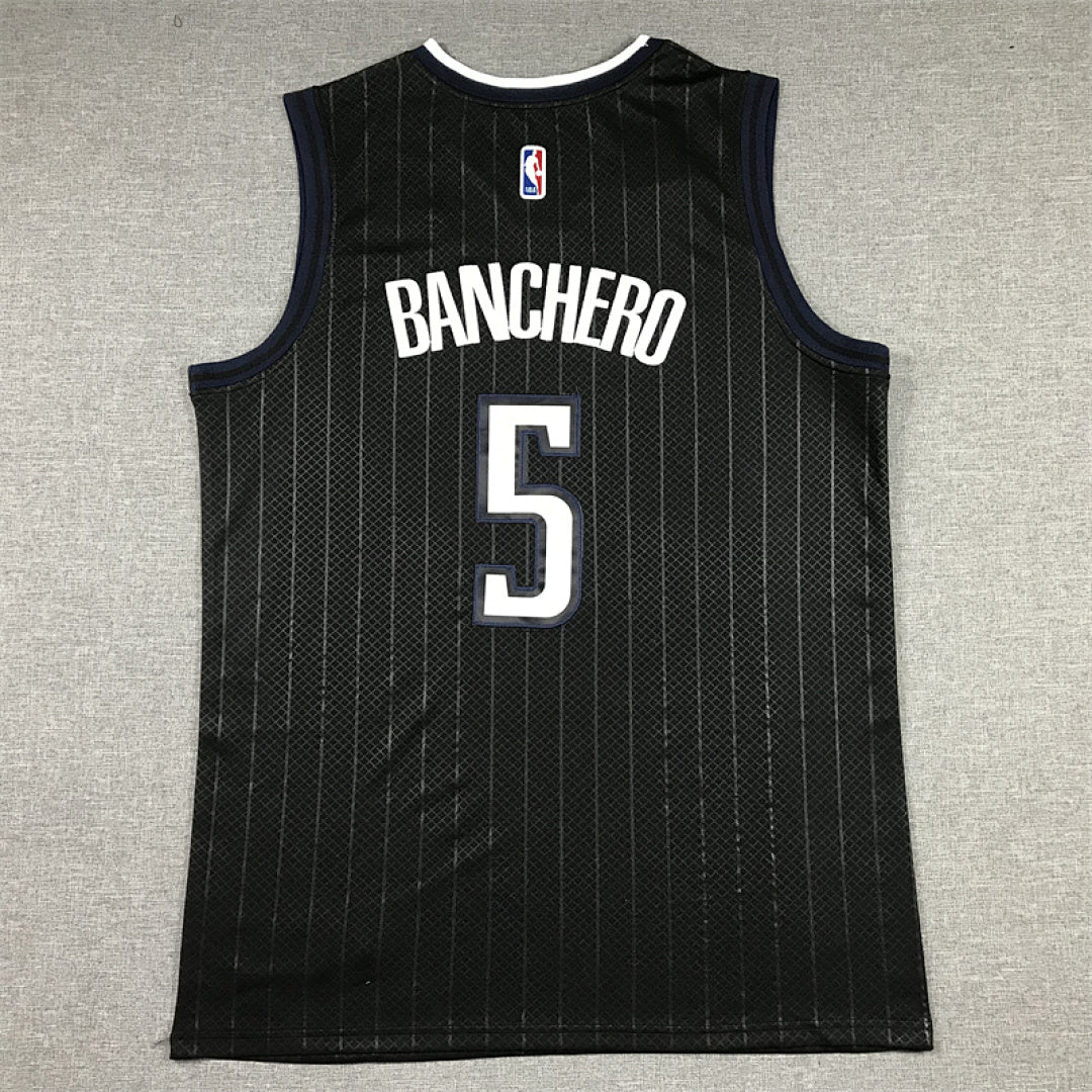Paolo Banchero#5 Orlando Magic Black City Edition Swingman Embroidered Jersey