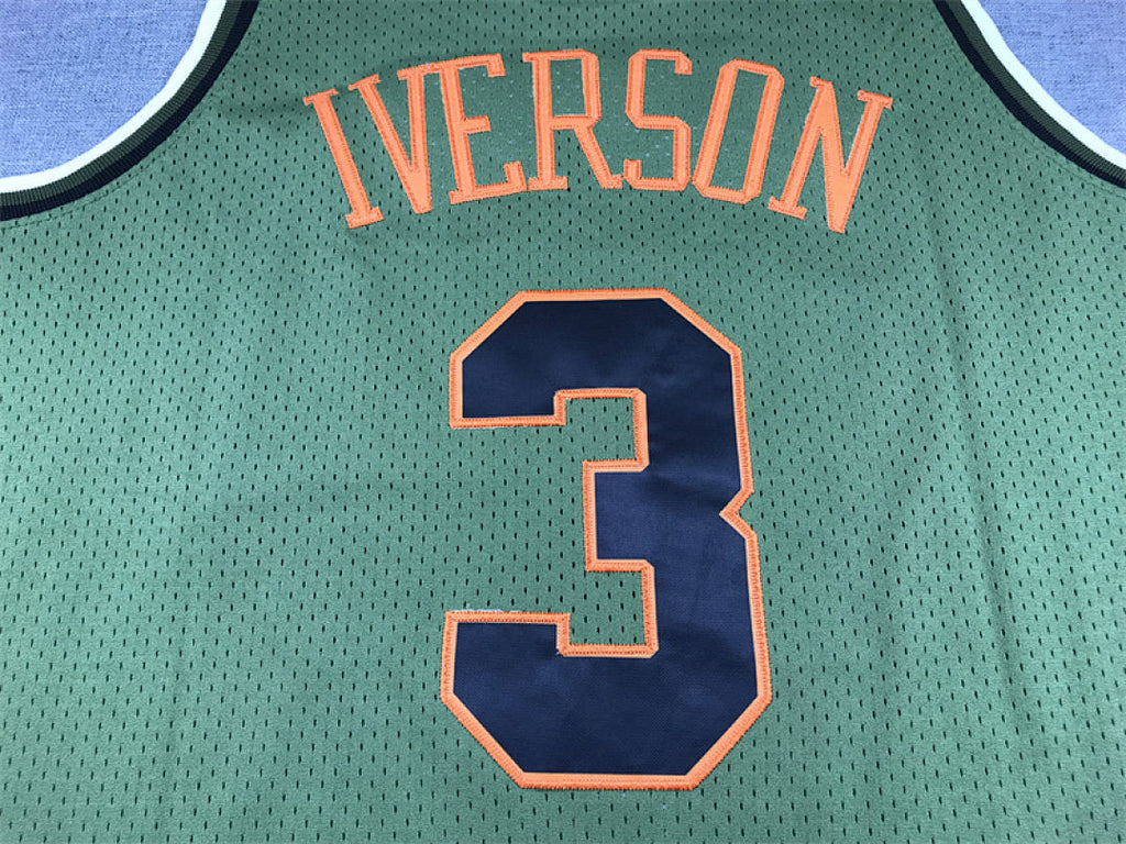 Allen Iverson #3 Philadelphia 76ers 1996-97 Throwback  Embroidered Jersey