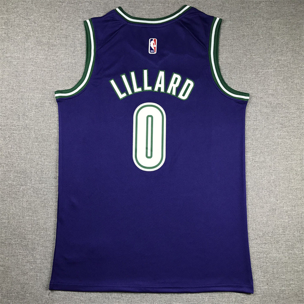 Damian Lillard# 0 Milwaukee Bucks City Edition Swingman Embroidered Jersey