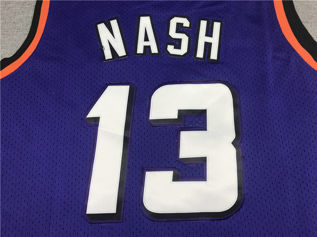 Steve Nash #13 Phoenix Suns 1996-97 Purple Throwback Embroidered Jersey