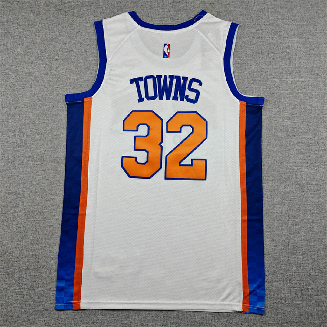 Karl-Anthony Towns#32 New York Knicks 2026 White City Edition Swingman Embroidered Jersey